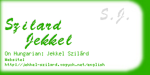 szilard jekkel business card