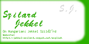 szilard jekkel business card